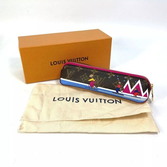 LOUIS VUITTON GI0289 Monogram Trousse Elizabeth stationery pencil case Brown - Picture 1 of 14